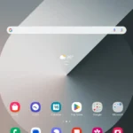 UI Samsung Galaxy Z Fold6 Unfolded Home Screen